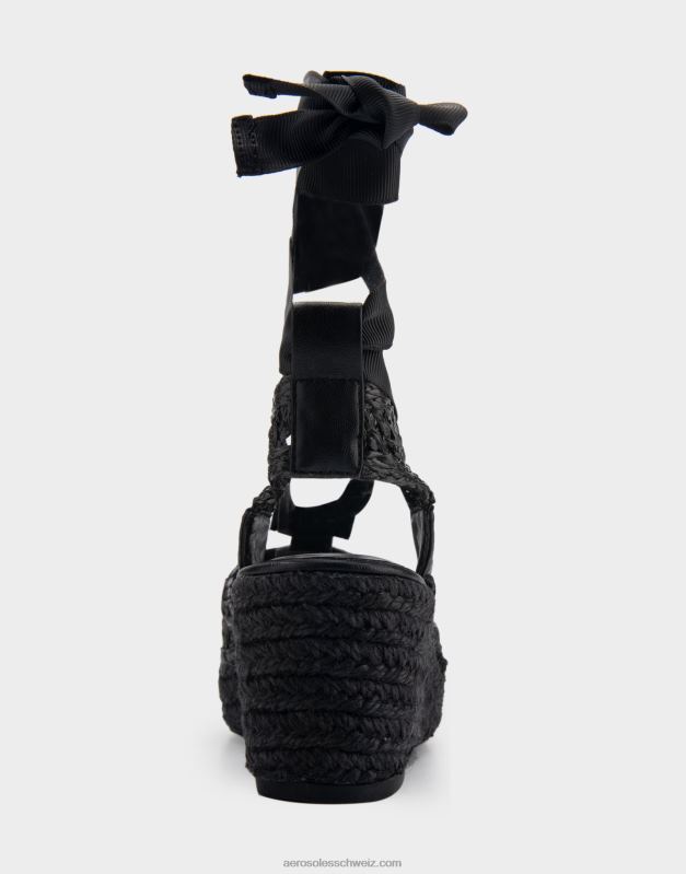 CH Aerosoles Frauen Plateau-Espadrille aus schwarzem StoffR0V8T259