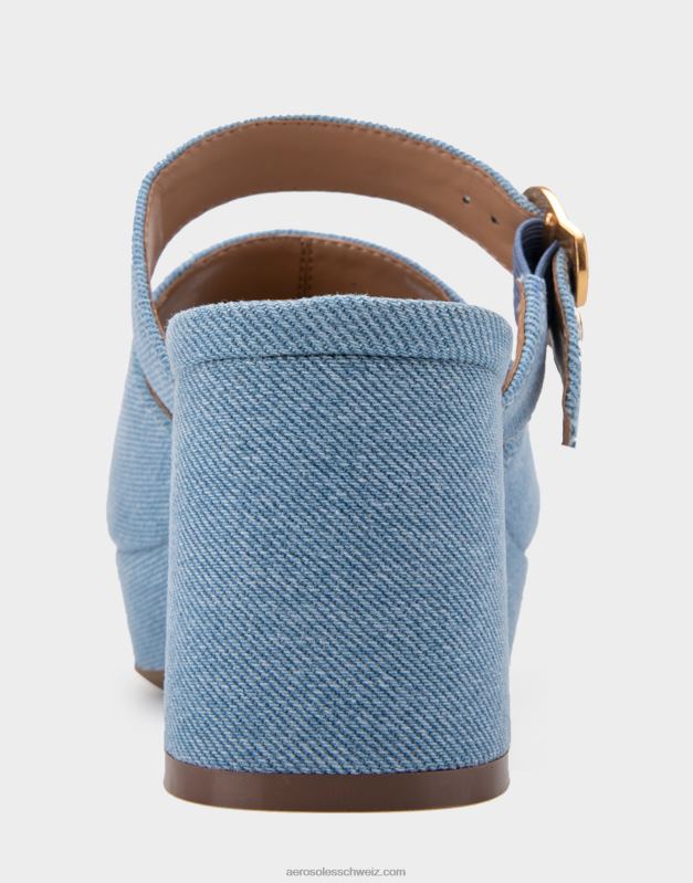 CH Aerosoles Frauen Plateau-Sandale aus Denim-StoffR0V8T344