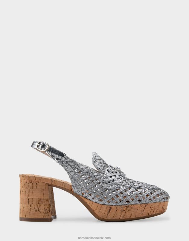 CH Aerosoles Frauen Plateau-Slingback SilberR0V8T365