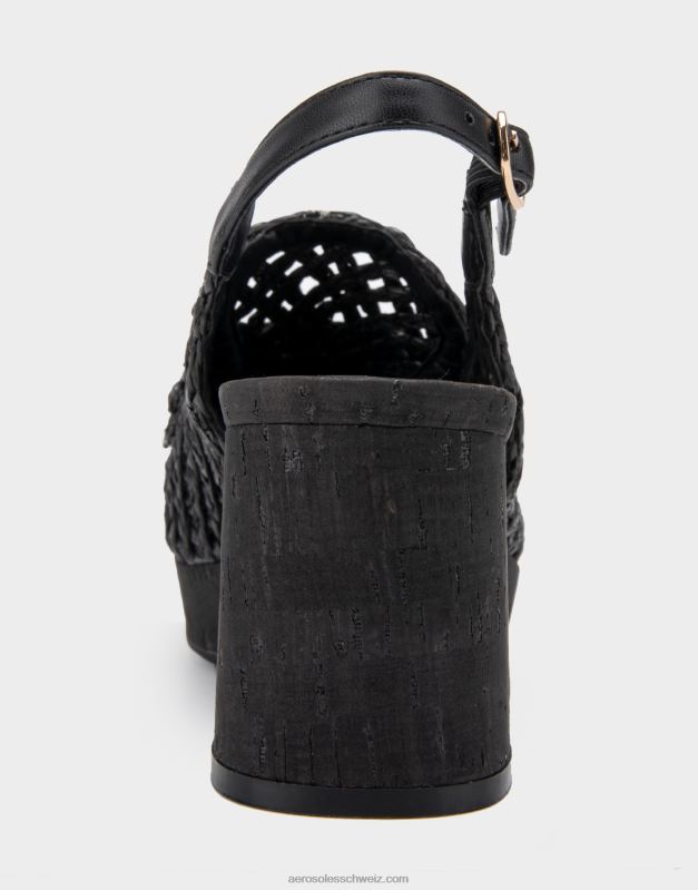 CH Aerosoles Frauen Plateau-Slingback schwarzR0V8T363