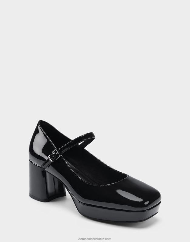 CH Aerosoles Frauen Plateauabsatz aus schwarzem LackR0V8T372