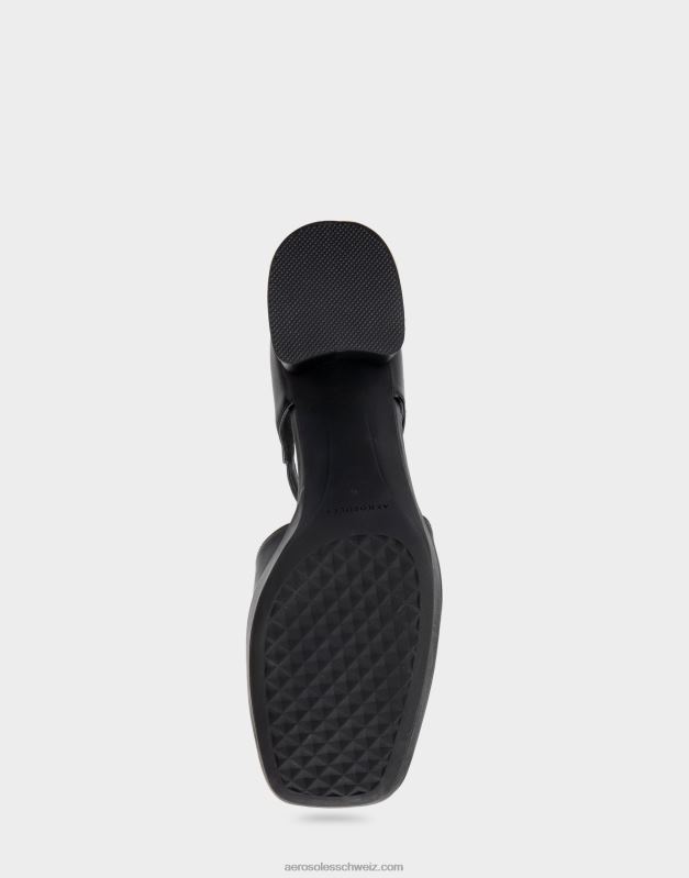 CH Aerosoles Frauen Plateauabsatz aus schwarzem LederR0V8T366