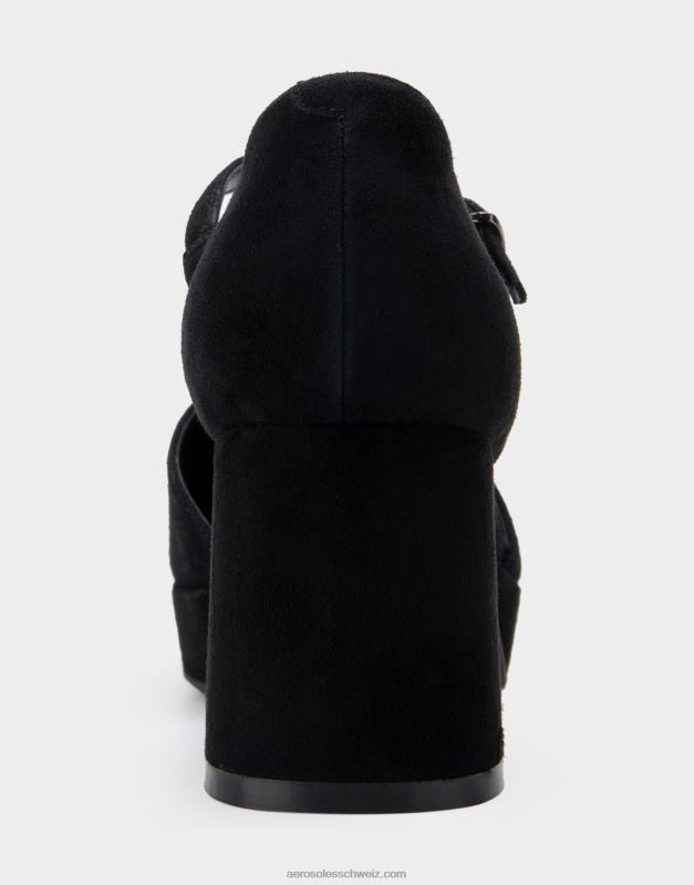 CH Aerosoles Frauen Plateauabsatz aus schwarzem WildlederR0V8T362