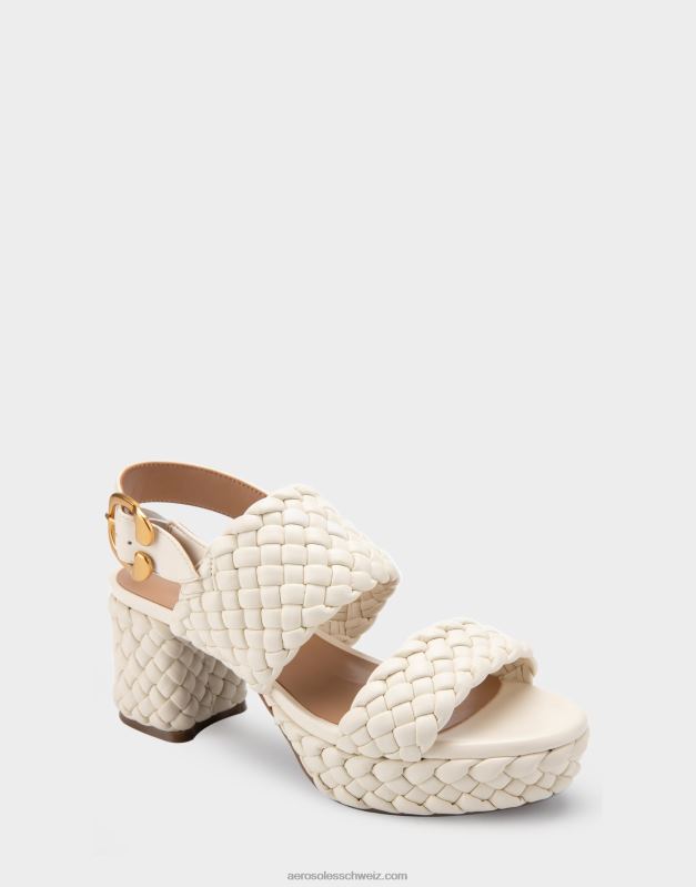 CH Aerosoles Frauen Plateausandale aus Eierschalen-KunstlederR0V8T357