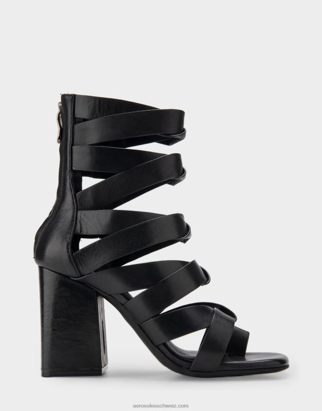 CH Aerosoles Frauen Sandale aus schwarzem LederR0V8T407