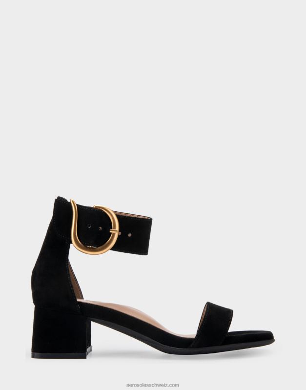 CH Aerosoles Frauen Sandale aus schwarzem WildlederR0V8T414