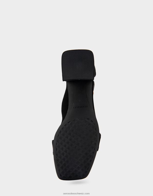 CH Aerosoles Frauen Sandale aus schwarzem WildlederR0V8T414