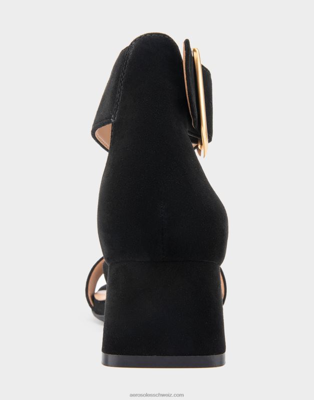 CH Aerosoles Frauen Sandale aus schwarzem WildlederR0V8T414