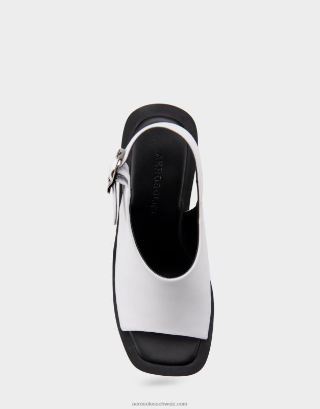 CH Aerosoles Frauen Sandale aus weißem LederR0V8T418