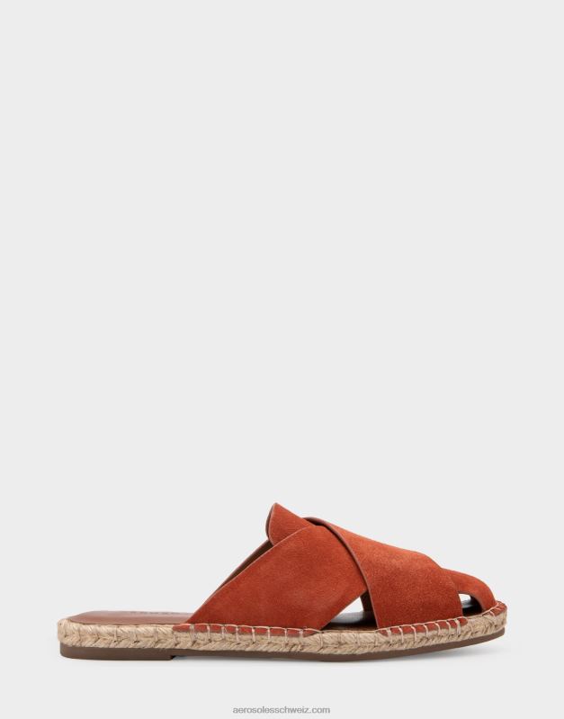 CH Aerosoles Frauen Espadrille-Slide aus Brandy-WildlederR0V8T281