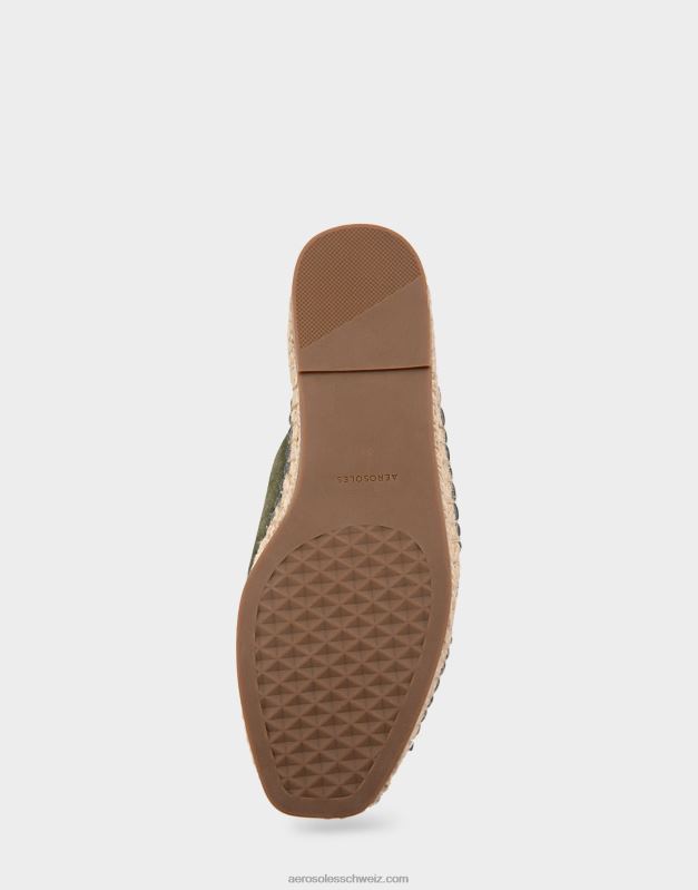 CH Aerosoles Frauen Espadrille-Slipper aus olivgrünem WildlederR0V8T280