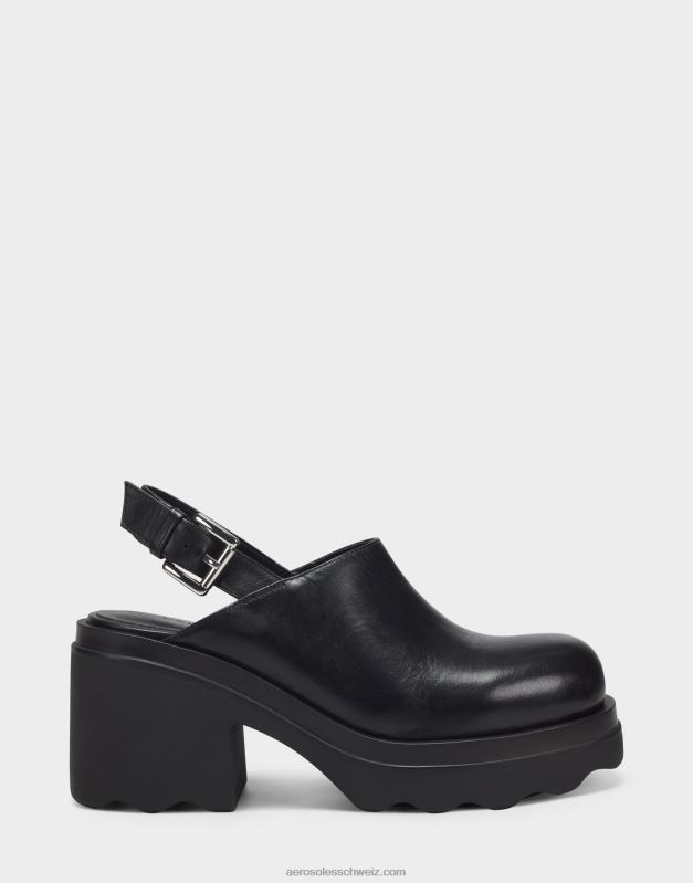 CH Aerosoles Frauen Maultier aus schwarzem LederR0V8T266