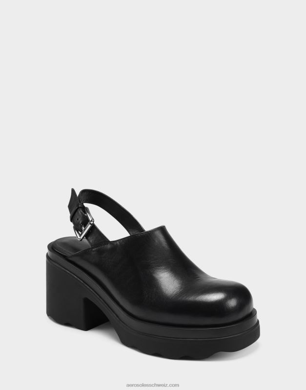 CH Aerosoles Frauen Maultier aus schwarzem LederR0V8T266