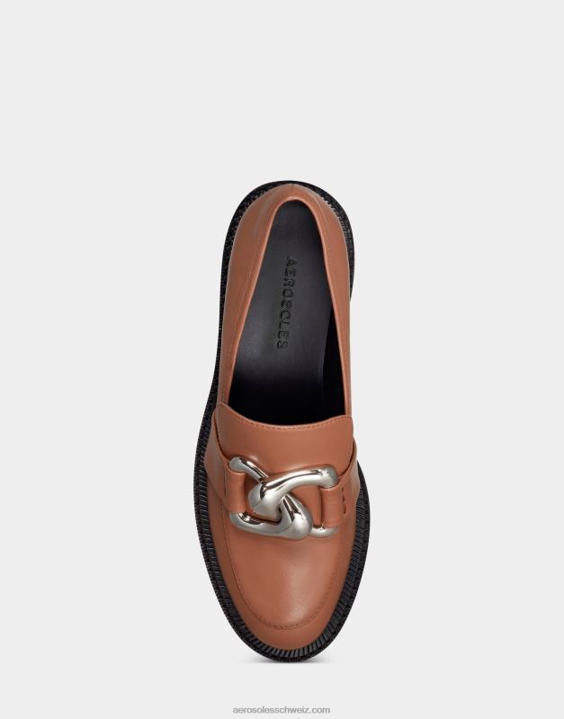 CH Aerosoles Frauen Loafer aus hellbraunem LederR0V8T176