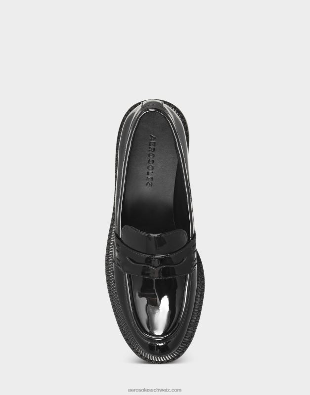CH Aerosoles Frauen Loafer aus schwarzem LackR0V8T164