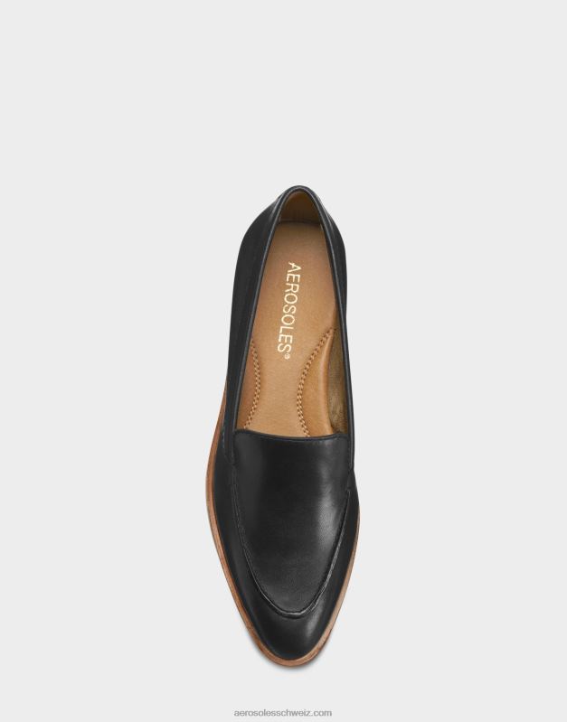 CH Aerosoles Frauen Loafer aus schwarzem LederR0V8T143