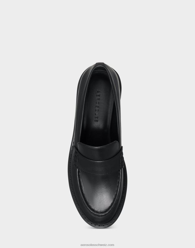 CH Aerosoles Frauen Loafer aus schwarzem LederR0V8T165