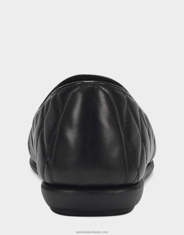 CH Aerosoles Frauen Loafer aus schwarzem gestepptem LederR0V8T154