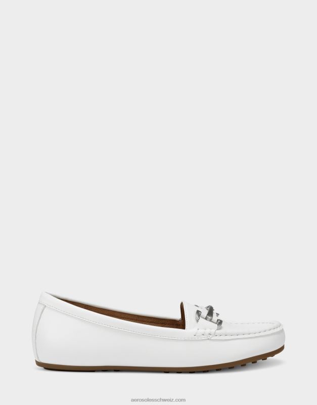 CH Aerosoles Frauen Loafer aus weißem KunstlederR0V8T198