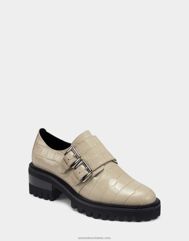 CH Aerosoles Frauen Loafer in hellbraunem Kroko-DesignR0V8T183