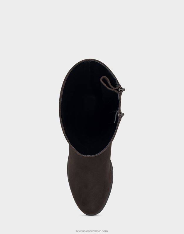 CH Aerosoles Frauen Hoher Stiefel aus braunem WildlederimitatR0V8T119