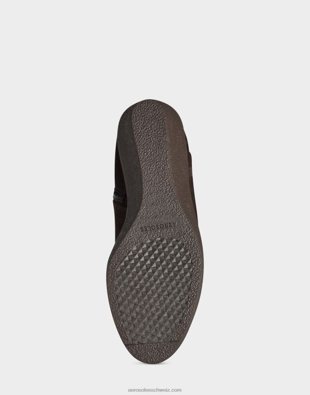 CH Aerosoles Frauen Hoher Stiefel aus braunem WildlederimitatR0V8T119