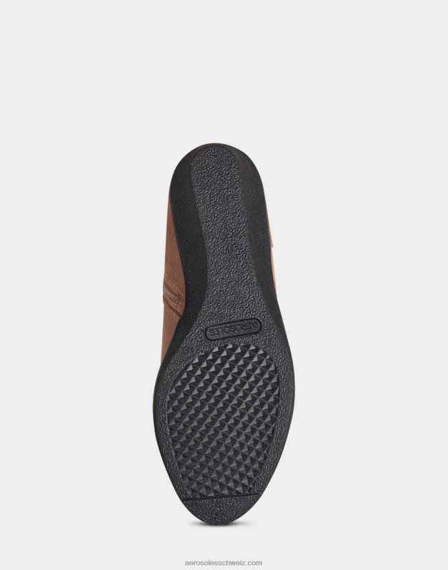 CH Aerosoles Frauen Hoher Stiefel aus cognacfarbenem WildlederimitatR0V8T128