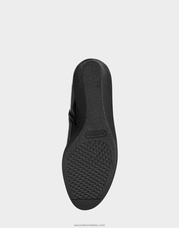 CH Aerosoles Frauen Hoher Stiefel aus schwarzem LackR0V8T136