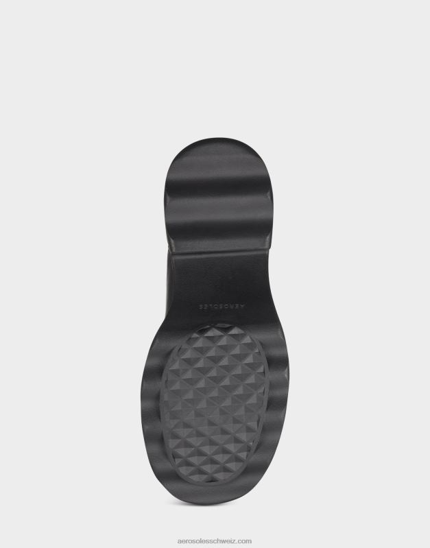 CH Aerosoles Frauen Hoher Stiefel aus schwarzem LederR0V8T35