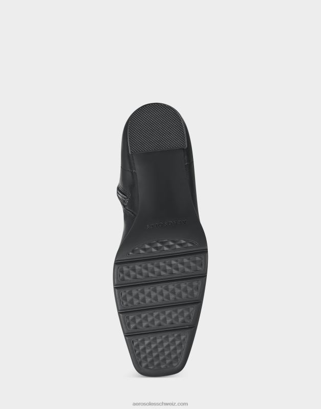 CH Aerosoles Frauen Hoher Stiefel aus schwarzem StretchR0V8T140