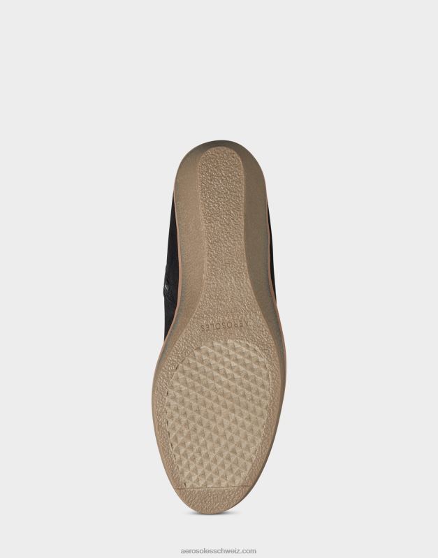 CH Aerosoles Frauen Hoher Stiefel aus schwarzem WildlederimitatR0V8T133