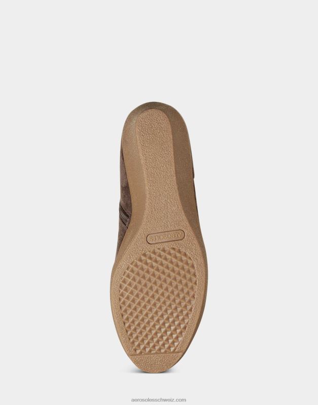 CH Aerosoles Frauen Hoher Stiefel aus taupefarbenem WildlederimitatR0V8T132