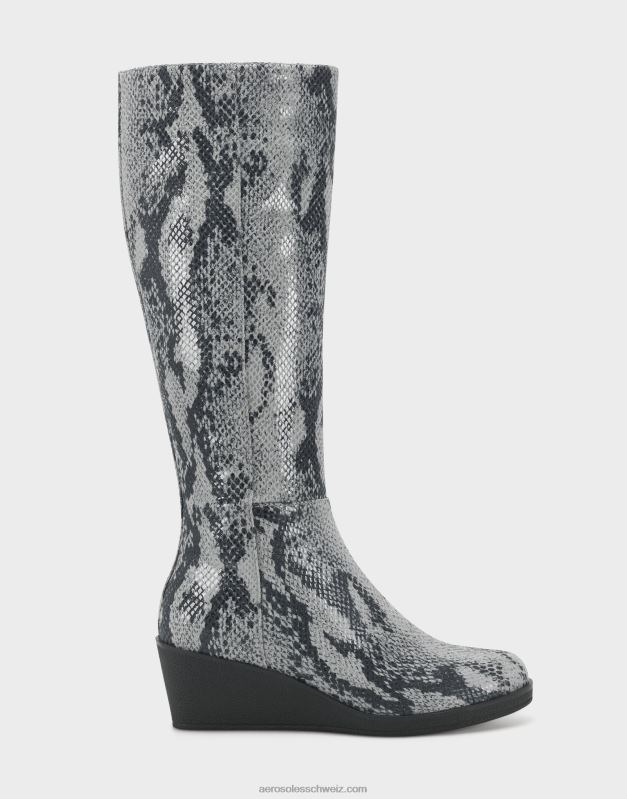 CH Aerosoles Frauen hoher Stiefel mit grauer SchlangeR0V8T139
