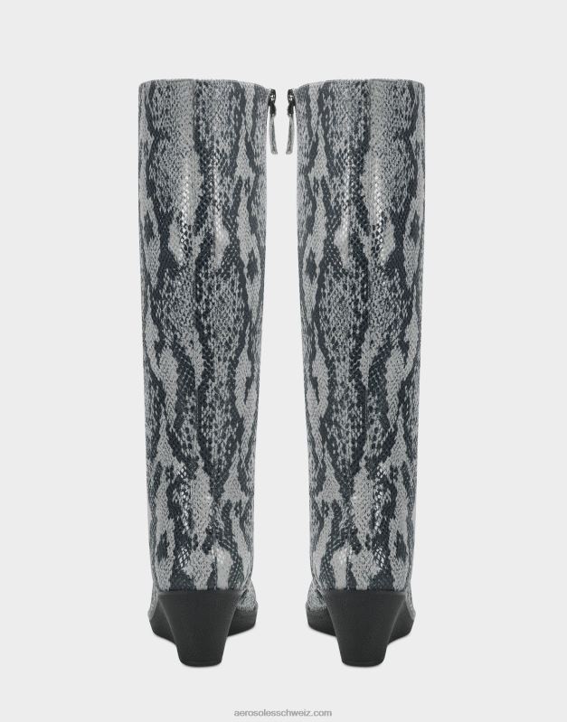 CH Aerosoles Frauen hoher Stiefel mit grauer SchlangeR0V8T139