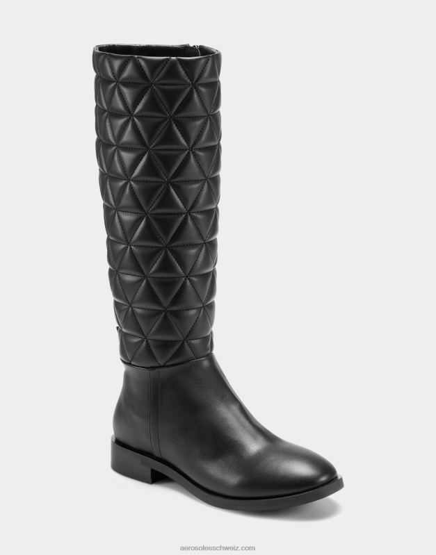 CH Aerosoles Frauen hoher Stiefel schwarz gestepptR0V8T126