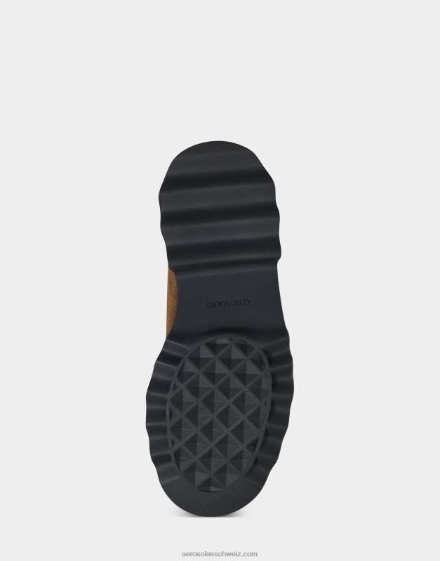 CH Aerosoles Frauen Mittelhoher Stiefel aus braunem WildlederR0V8T4