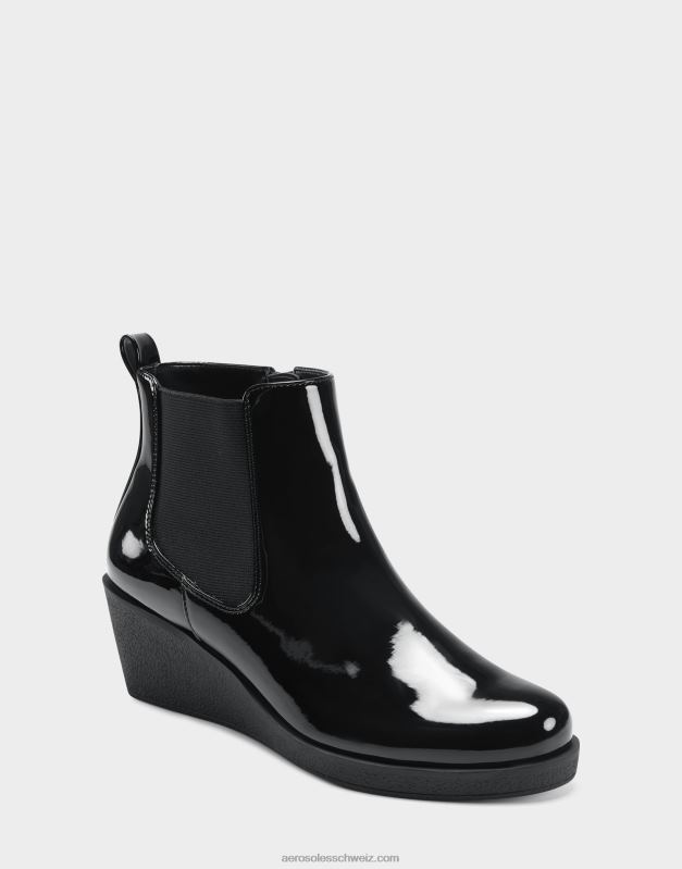 CH Aerosoles Frauen Stiefelette aus schwarzem LackR0V8T84