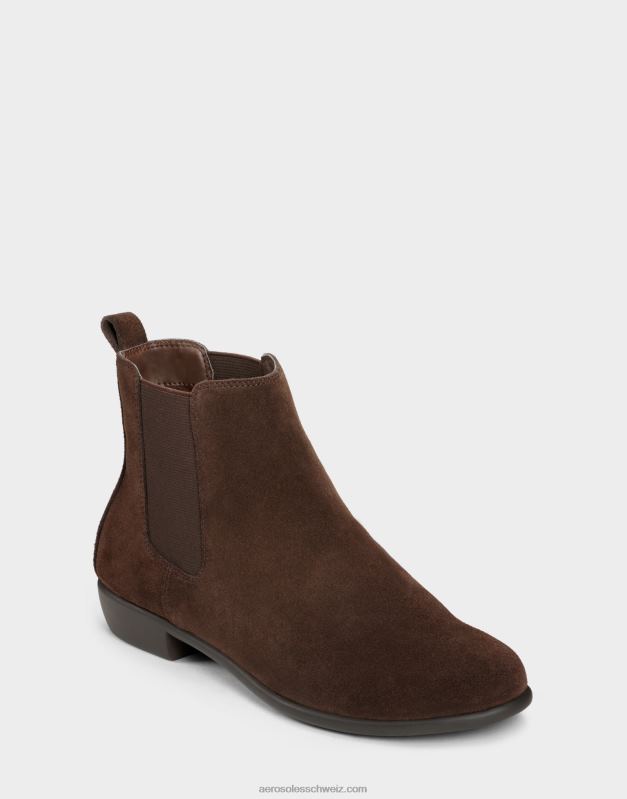 CH Aerosoles Frauen Stiefeletten aus braunem WildlederR0V8T105