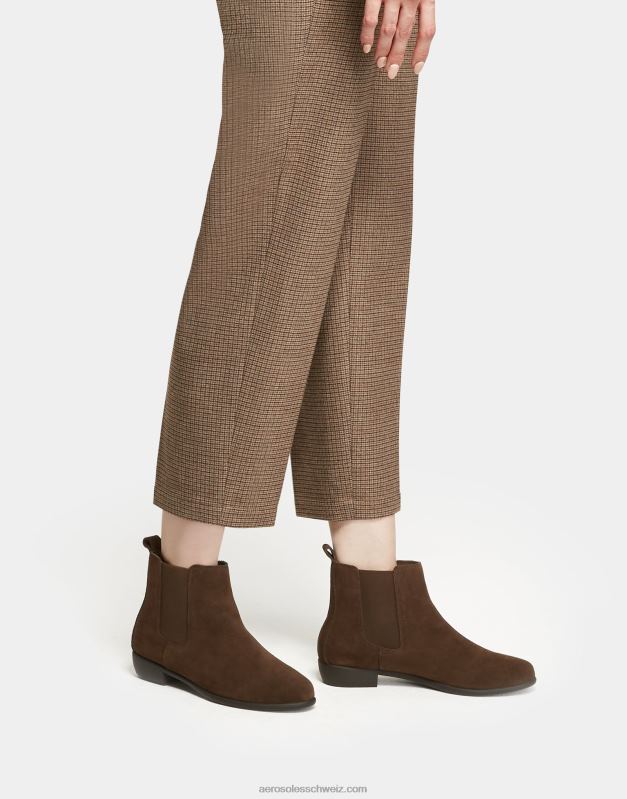 CH Aerosoles Frauen Stiefeletten aus braunem WildlederR0V8T105