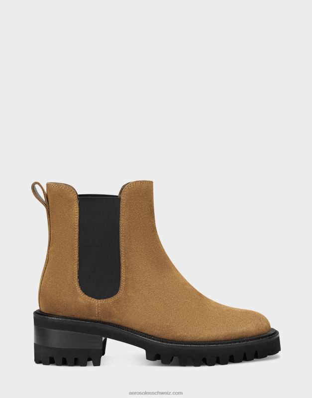 CH Aerosoles Frauen Stiefeletten aus braunem WildlederR0V8T17