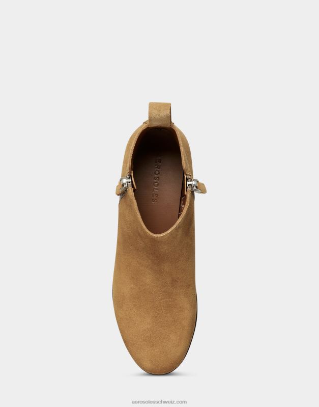 CH Aerosoles Frauen Stiefeletten aus braunem WildlederR0V8T71