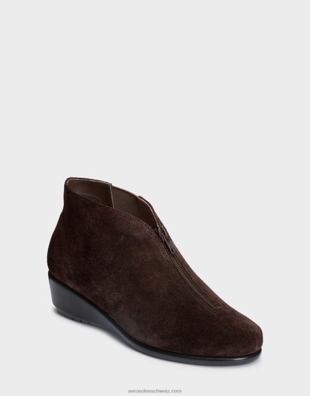 CH Aerosoles Frauen Stiefeletten aus dunkelbraunem WildlederR0V8T112