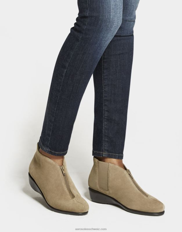 CH Aerosoles Frauen Stiefeletten aus dunkelbraunem WildlederR0V8T112