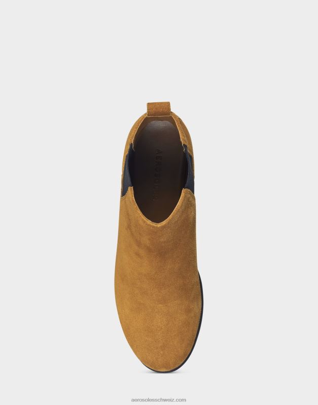 CH Aerosoles Frauen Stiefeletten aus dunklem WeizenwildlederR0V8T54