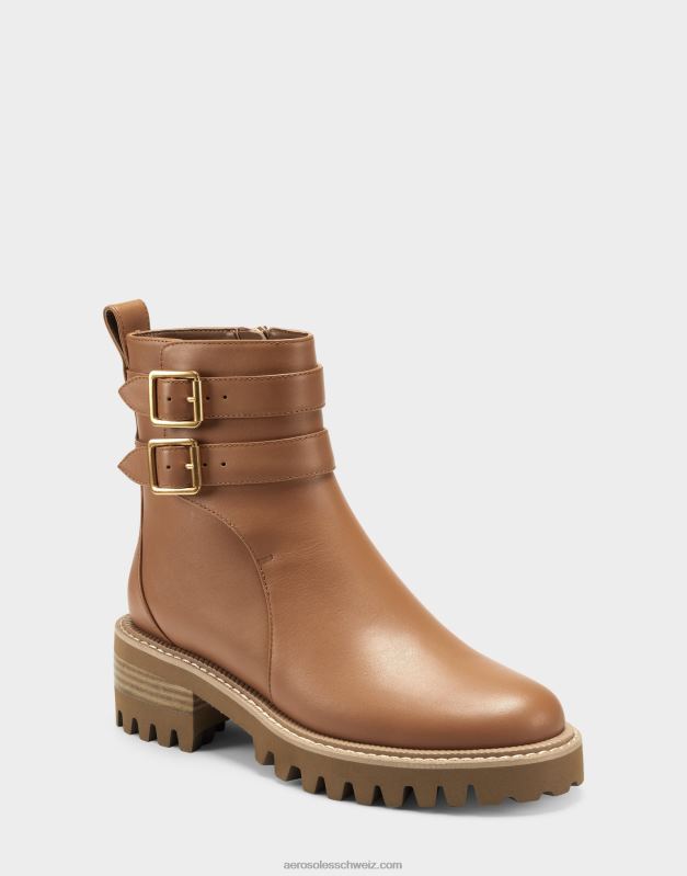 CH Aerosoles Frauen Stiefeletten aus hellbraunem LederR0V8T31