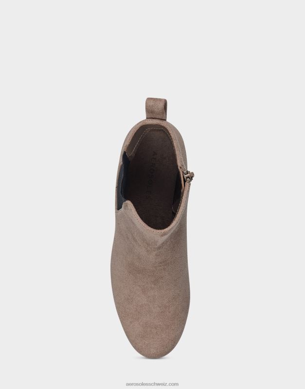 CH Aerosoles Frauen Stiefeletten aus hellbraunem WildlederimitatR0V8T66