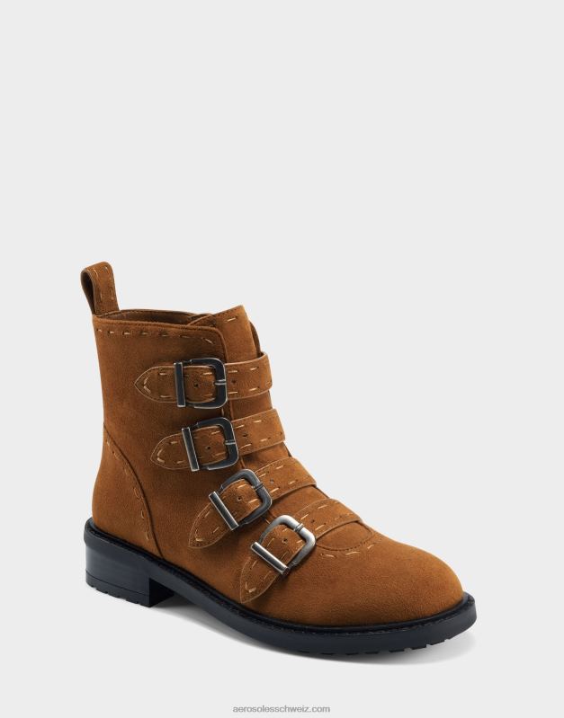 CH Aerosoles Frauen Stiefeletten aus hellbraunem WildlederimitatR0V8T77