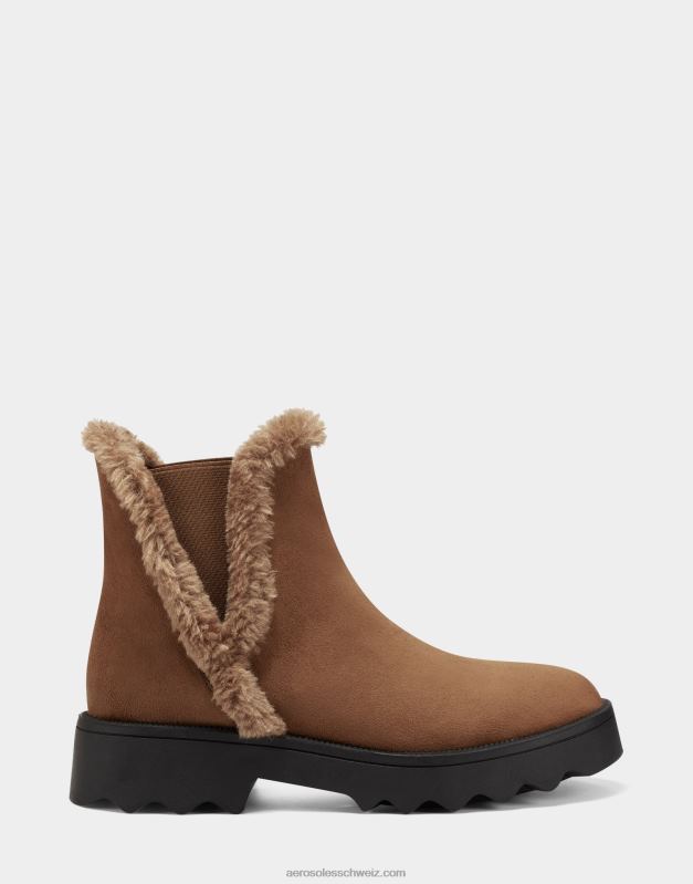 CH Aerosoles Frauen Stiefeletten aus hellbraunem WildlederimitatR0V8T9