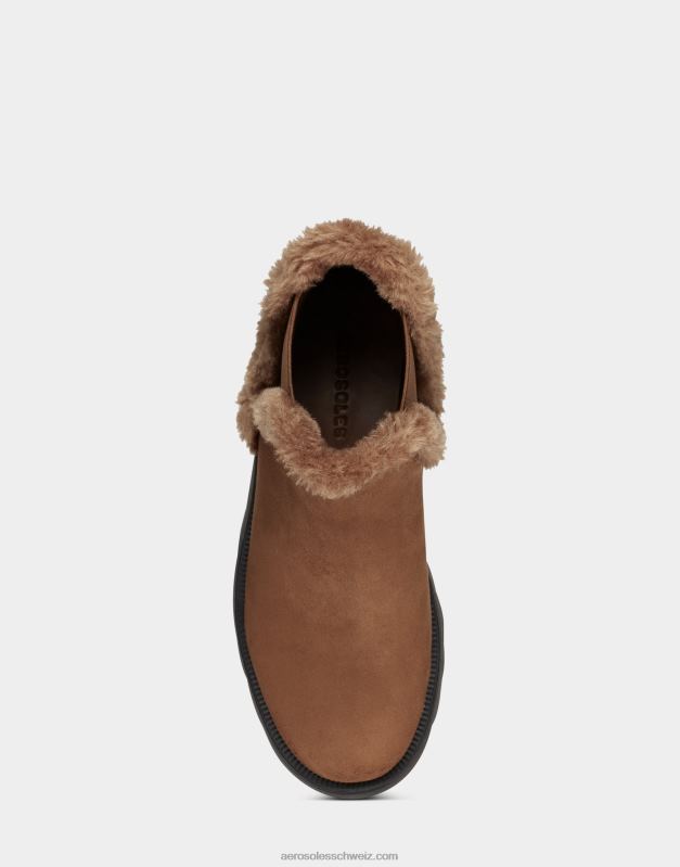 CH Aerosoles Frauen Stiefeletten aus hellbraunem WildlederimitatR0V8T9