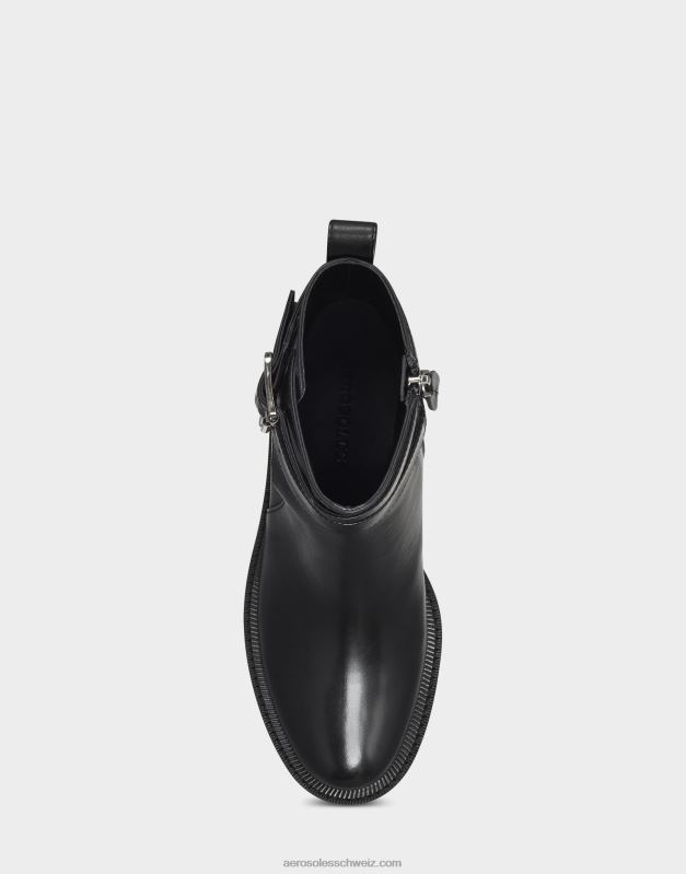 CH Aerosoles Frauen Stiefeletten aus schwarzem LederR0V8T30